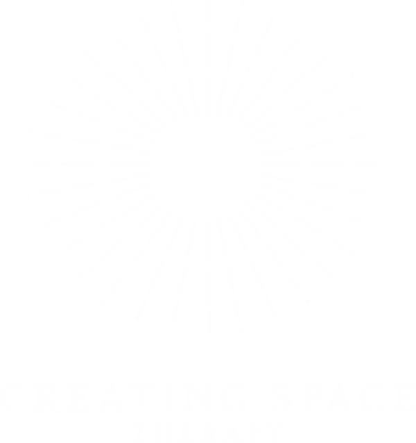 Creating Space Therapy PLLC logo in white | Online Virginia Therapy